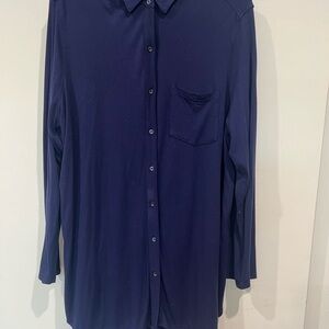 Apt. 9 Men's Deep Blue Casual Button Down Shirt
